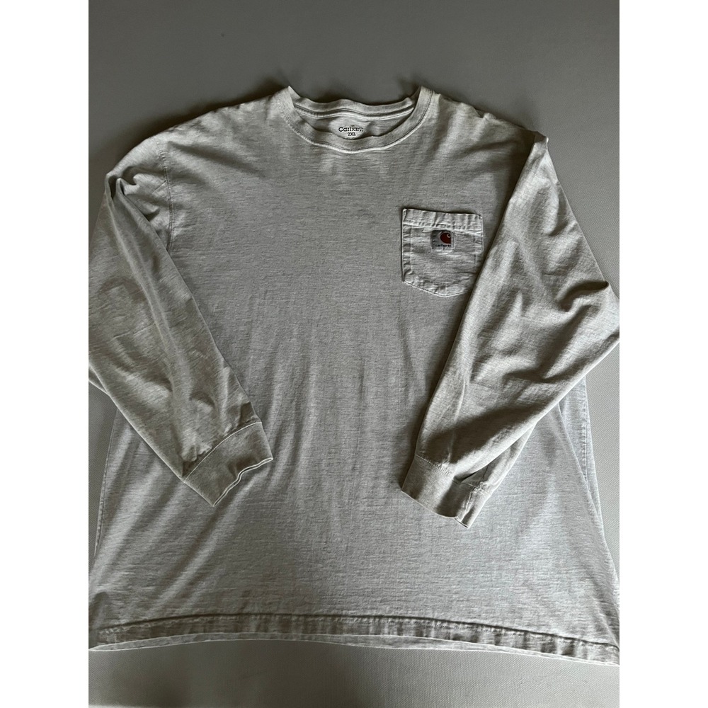 Carhartt Gray Long Sleeve Pocket T-Shirt Workwear
